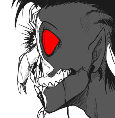 Mid Design: &quot;Dux face transformation.&quot; Although his partial-Verus form is similar to this sketch, it&#39;s still different enough from the first draft that I don&#39;t mind showing small spoilers.